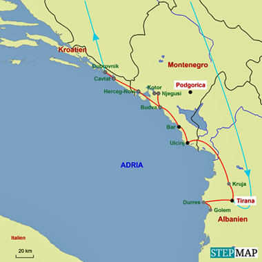 unsere Balkan- Route